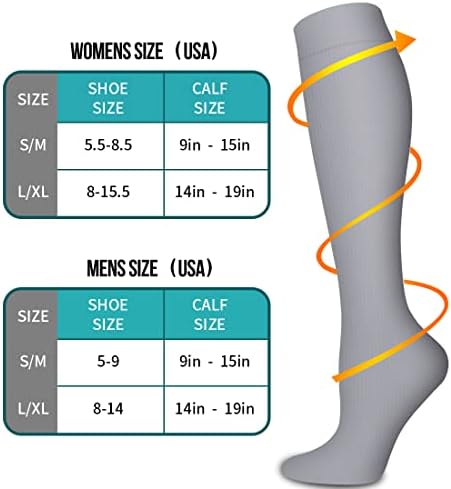 COOLOVER Copper Compression Socks for Women and Men(6 Pairs)-Best Support for Running, Athletic, Nursing, Travel - Image 7