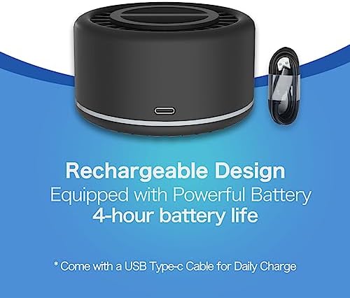 RibRave Electronic Mosquito Repeller Insect Repellent Indoor and Outdoor, 30 ft Mosquito-Free Zone, Rechargeable Mosquito Repellent Device, 2 Refills (Black) - Image 4