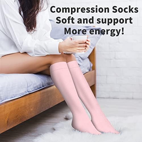 COOLOVER Copper Compression Socks for Women and Men(6 Pairs)-Best Support for Running, Athletic, Nursing, Travel - Image 4