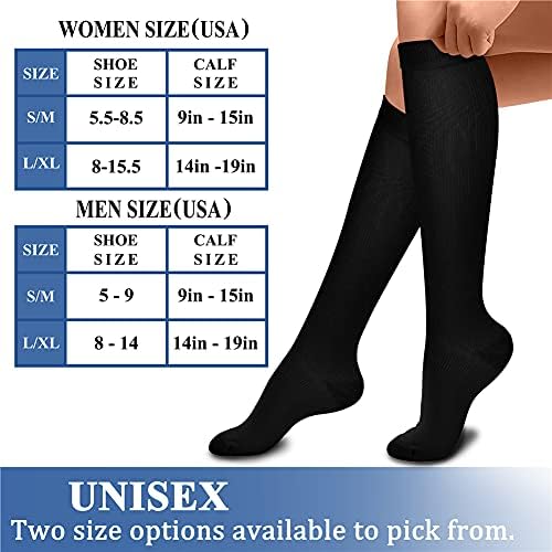 CHARMKING Compression Socks for Women & Men Circulation (3 Pairs) 15-20 mmHg is Best Support for Athletic Running Cycling - Image 7