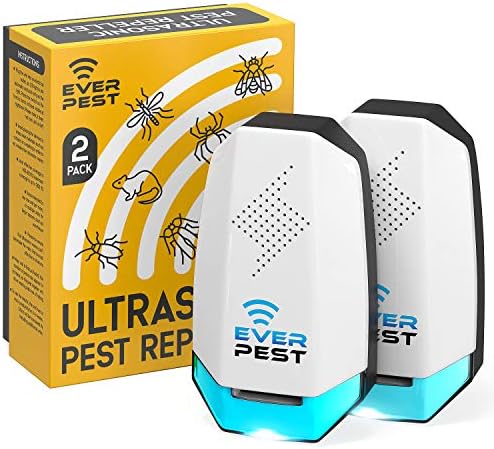 Ultrasonic Pest Repeller Plug in 2 Pack- Electronic Insect Control Defender - Roach Bed Bug Mouse Rodent Mosquito - Indoor Reject Repellent - for Cockroach Ants Mice Fly Rat Bedbug